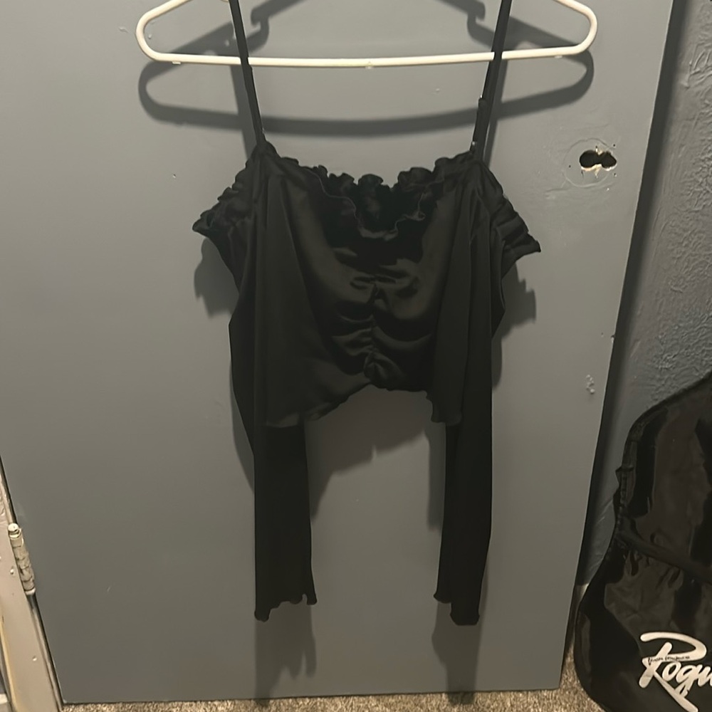 Black crop top